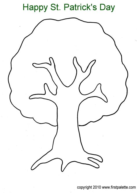 Stencil Of A Tree Outline