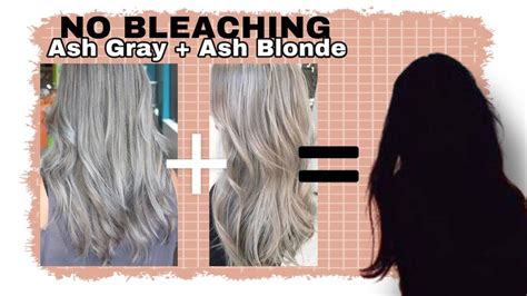 I Mixed Ash Blonde Ash Gray Hair Color Without A Bleach Youtube