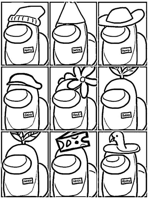 Among Us Printable Coloring Pages