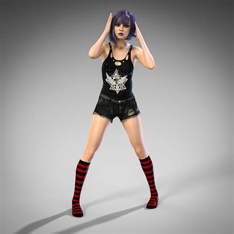 emo girl poses for g3f and g8f 3d figure assets gonzalesart