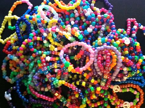 Kandi Bead Bracelet Set 6 Bracelets By Rayadoll17 On Etsy