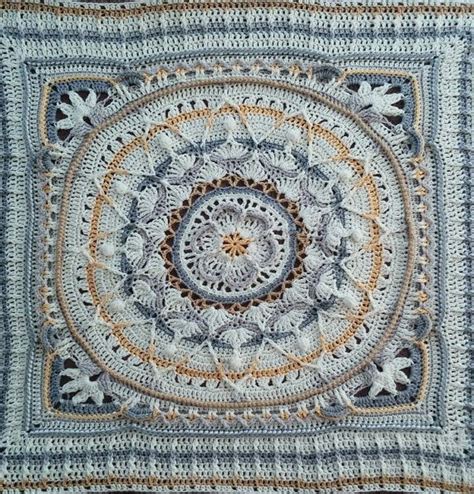 Textured Medallion Afghan Sophies Garden Expanded Etsy In 2021