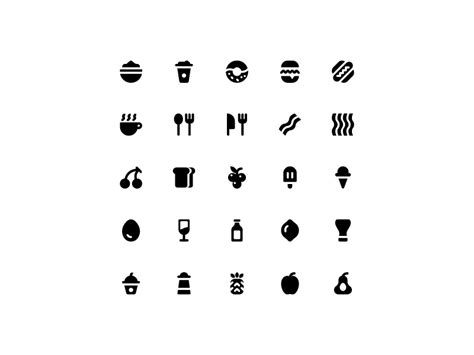 Food And Beverage Icon Set Vector Isolated Uplabs