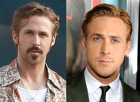 ryan gosling aparece superdiferente com bigodinho e figurino 70 s no set de novo filme