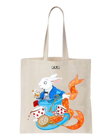 Tote Bag Lapin Blanc Alice Au Pays Des Merveilles Cool And The Bag