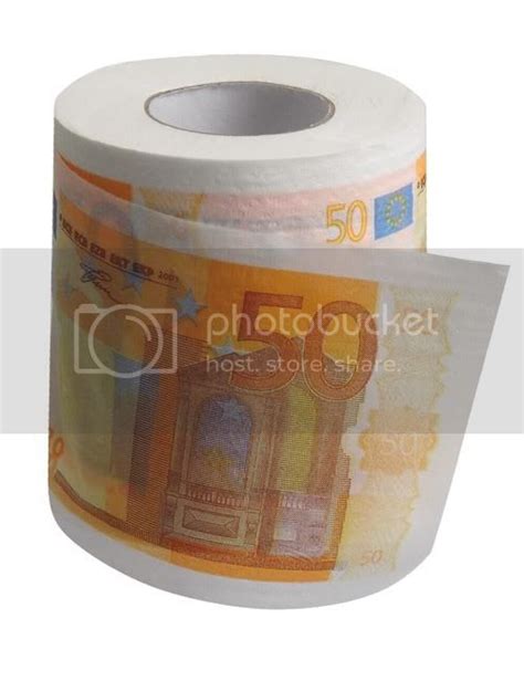 Eurodollar Bill Money Printed Toilet Paper Novelty Tissue Roll Gag