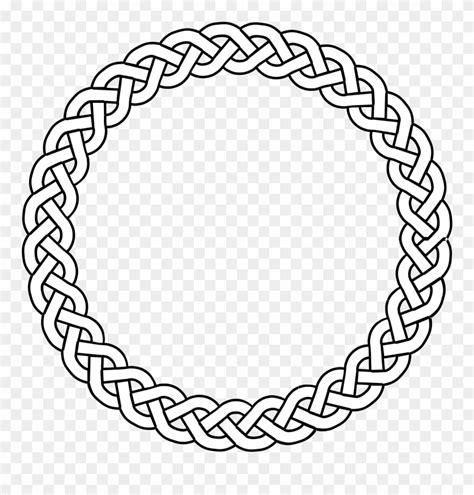 Braid Clipart Border Oval Celtic Knot Border Png Download 645817