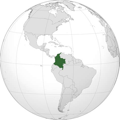 Location Of The Colombia In The World Map