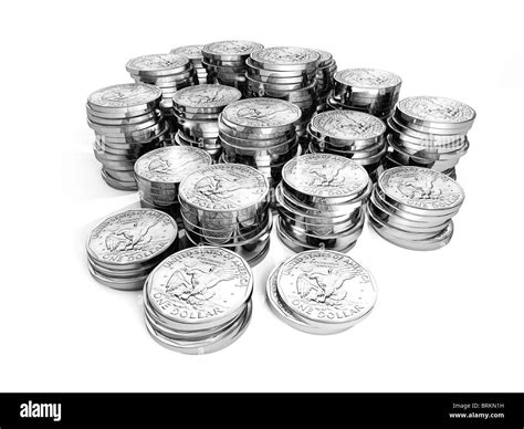 3d Image Of Silver Dollar Us Coin Stock Photo Alamy