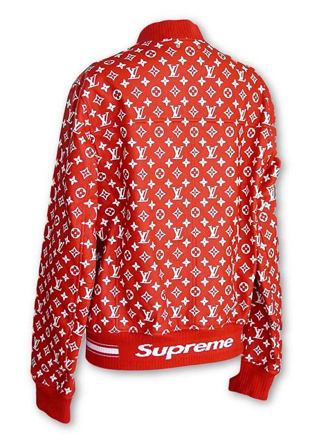 Nike x supreme louis vuitton custom shoes me too. Louis Vuitton Supreme X Leather Bomber Varsity Jacket ...