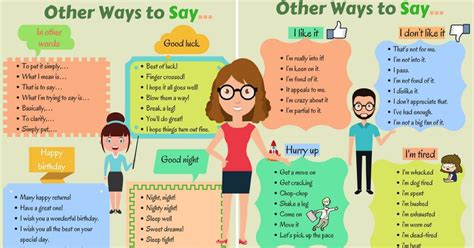Other Ways to Say... - ESLBuzz Learning English