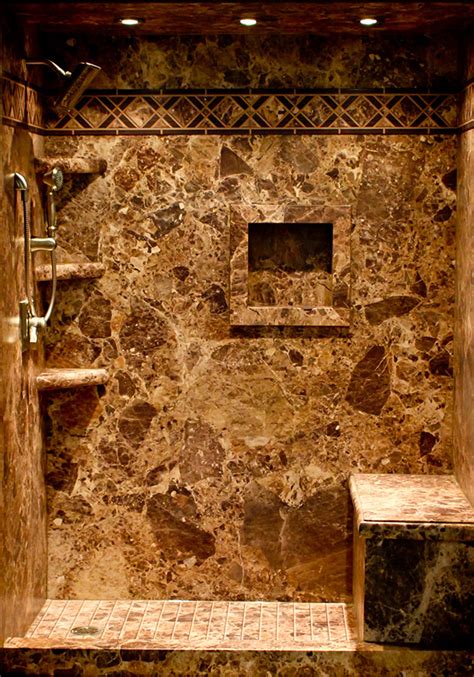 Decorative Stone Marble Or Granite Pattern Tub And Shower Wall Panels