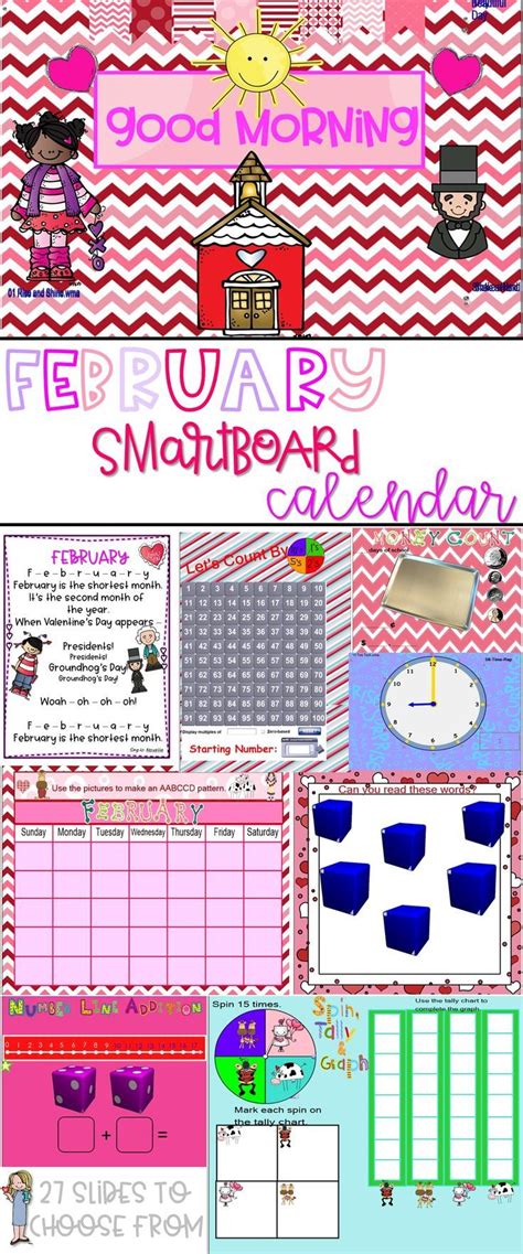 February Smartboard Calendar Morning Meeting Calendar Ccss Ela