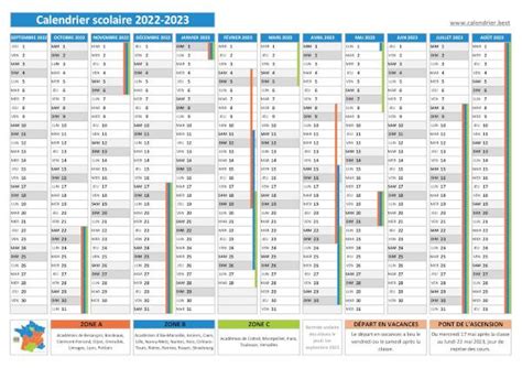 Calendrier Scolaire 2022 2023 à Imprimer Images And Photos Finder