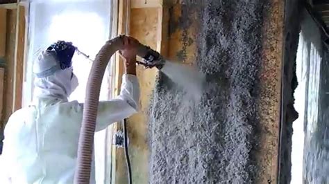 If this isn't possible, then you should look for other. Cellulose wall spray insulation - YouTube
