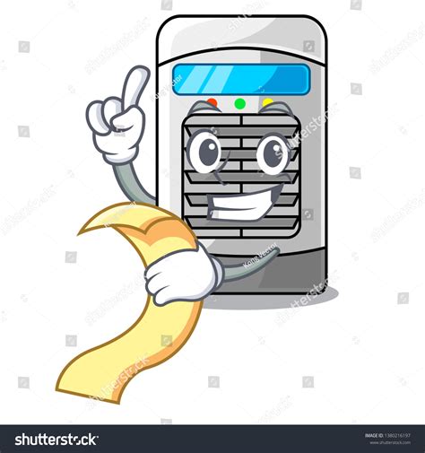 With Menu Air Cooler Isolated With The Cartoon Royalty Free Stock
