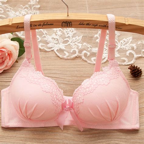 Women Push Up Bras For Girl Adjusted Straps Wire Free Soft Cotton Bra