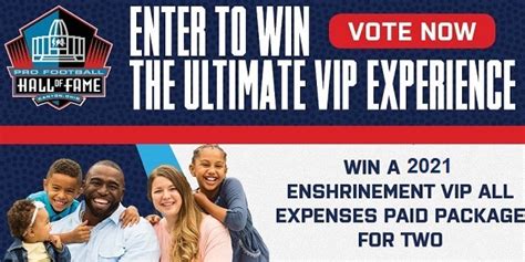 Pro Football Hall Of Fame Fan Vote Sweepstakes