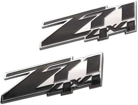 2x Small Size Z71 4x4 Emblems Decal Badge For Gmc Chevy Silverado