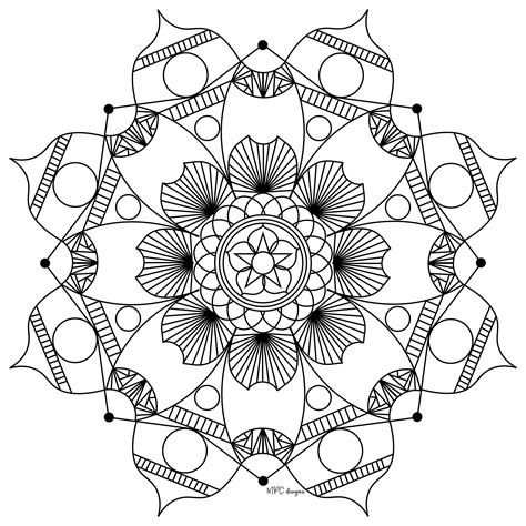 Mandala Facile Geometrique Coloriage Mandalas Coloriages Pour Enfants