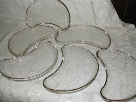 Vintage 1950s Glass Bone Plates Bean Shaped Etsy Glass Glass Plates Plates