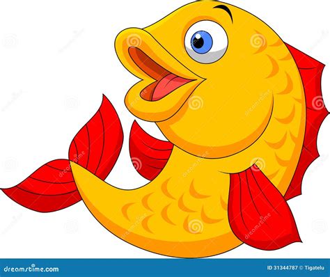 Cute Fish Cartoon Waving Royalty Free Stock Photography Image 31344787