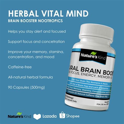 Vitalmind Brain Booster Nootropics Increase Focus Energy Memory