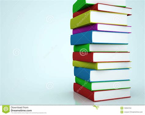 Libros Coloridos Empilados Stock De Ilustración Ilustración De Estante
