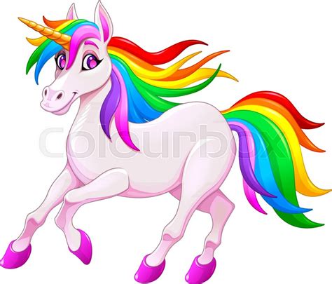 Cute Rainbow Unicorn Vector Stock Vector Colourbox