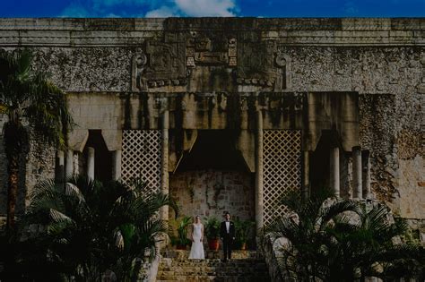 Wedding Portrait At Mayan Ruins By Fer Juaristi