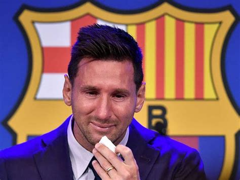 Lionel Messi Tears Up On Leaving Barcelona After A Historic Career