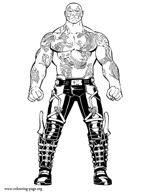 Search through more than 50000 coloring pages. Guardians of the Galaxy - Drax, a member of the Guardians ...