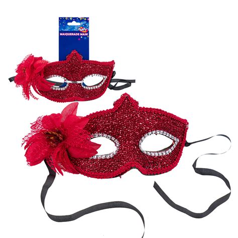 wholesale masquerade mask w flower and sequins