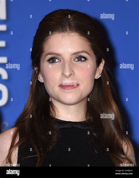 Anna Kendrick Attending The 74th Annual Golden Globe Nominations Stock