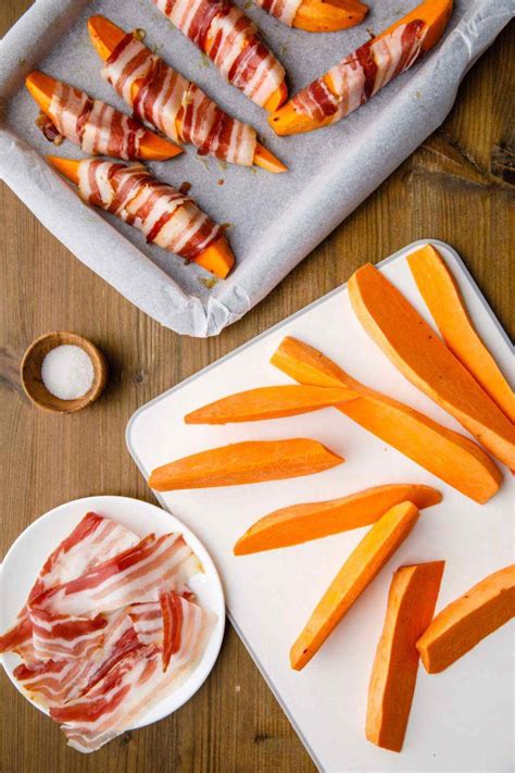 Bacon Wrapped Sweet Potato Wedges Paleo Grubs