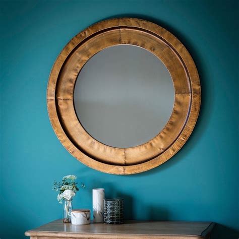 Soft Metal Bronzed Round Mirror By The Forest And Co