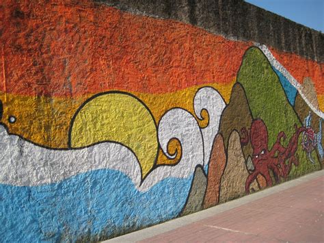 Painted Wall In La Coruña Spain Muro Pintado En La Coruña España