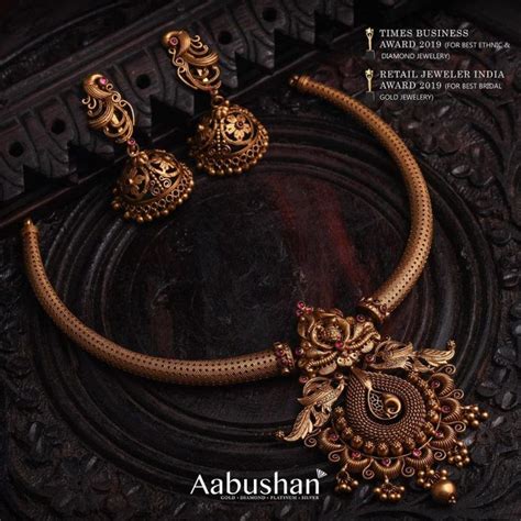 Antique Necklace Set From Aabushan Jewellery ~ South India Jewels