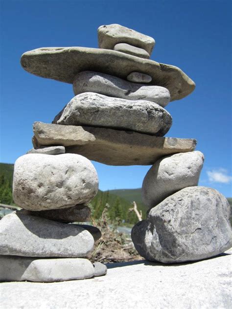 Inuksuk Rock Sculpture Stone Art Rock And Pebbles