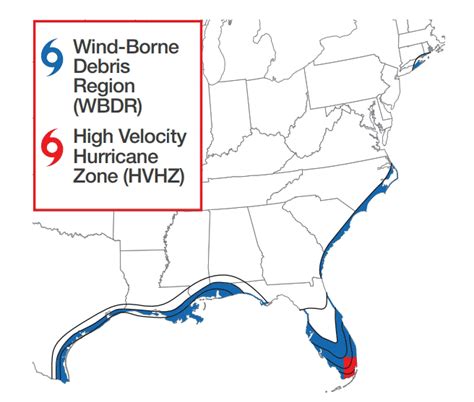 The Wind Borne Debris Regions And High Velocity Hurricane Zone In