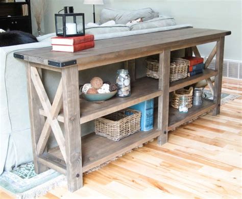 Rustic X Console Table Ana White