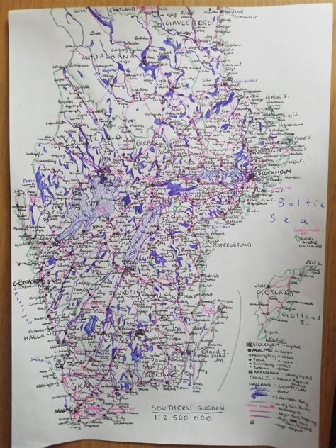 Hi Rsweden Here Is My Hand Drawn Map Of Southern Sweden Which I