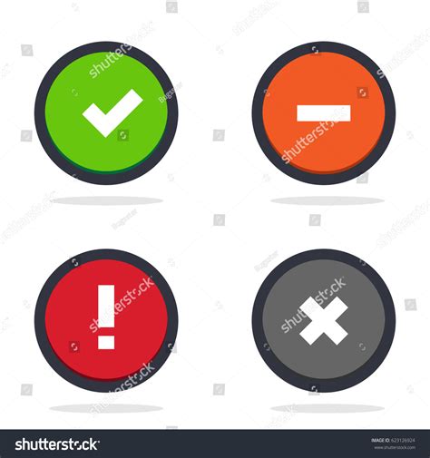 Vector Status Icon Set Stock Vector Royalty Free 623126924