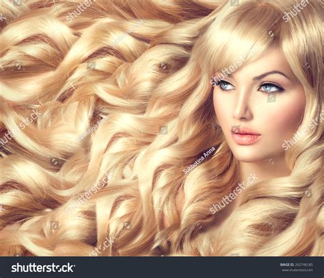 Beauty Blonde Woman Portrait Beautiful Model Stock Photo 262746185