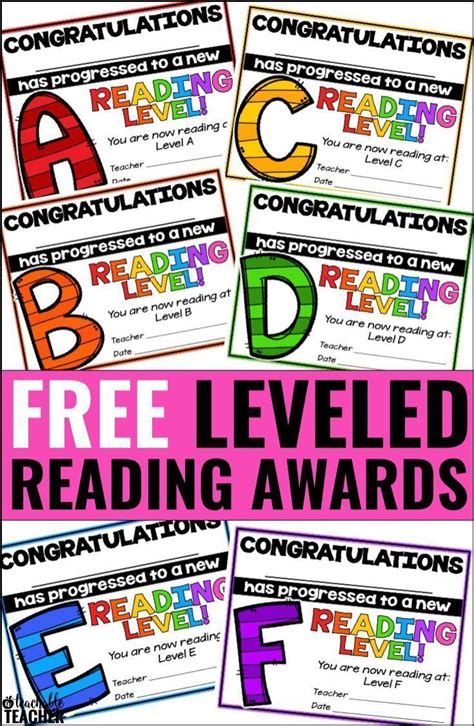 Free Reading Award Certificates A Teachable Teacher Reading Awards
