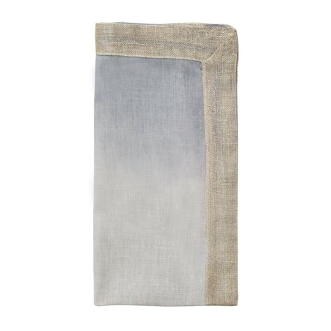 Dip Dye Napkins In Gray And Silver Pioneer Linens