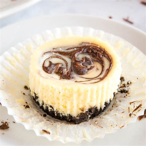 Easy Mini Chocolate Swirl Cheesecakes Recipe Chocolate Swirl Cheesecake Chocolate Swirl