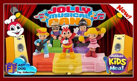 2017 Jollibee Jolly Musical Band Jolly Kiddie Meal Toys Complete Set
