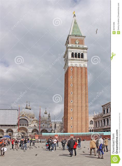 Italy Venice Bell Tower Of San Marco St Mark S Campanile Editorial