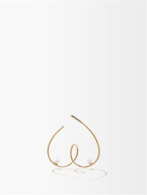 Gold Free The Nip Pearl 14kt Gold Single Earring Anissa Kermiche